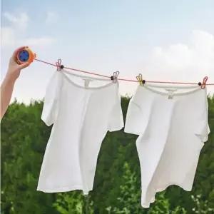 ( )8M 휴대용 빨랫줄 빨래줄 캠핑 야외용 빨래걸이 걸이줄 차박 로프 실내용 건조대 옥상