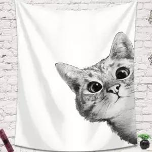 (사이즈 소-100cmx70cm)인테리어 고양이 캣 가리개 캠핑 차박 가림막 바란스 다용도 집 가정 가게 일상 기