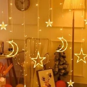 도매플랜건전지 타입 3.5m 대형 크리스마스 거실 LED 조명 커튼 창문 트리장식 벽 무드등 캠핑 차박