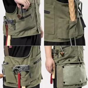 ( )캠핑 여행 차박 작업 다용도 멀티 피크닉 공구 망치 해머 보관 수납 정리 작업 바리스타 카페 목공 앞치