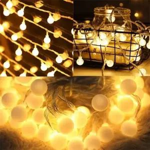 ( )LED 앵두전구 80구 10m 건전지타입 - 야외 캠핑 전구 조명 차박 텐트 장식 크리스마스 무드등