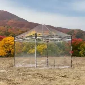 (선택 베이직골조+올투명지붕벽면 풀세트 2X2)차박 베이직골조+올투명지붕벽면 천막 풀세트 포장마차 천막