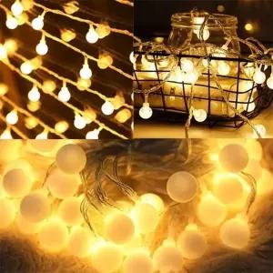 ( )LED 앵두전구 80구 10m 건전지타입 - 야외 캠핑 전구 조명 차박 텐트 장식 크리스마스 무드등