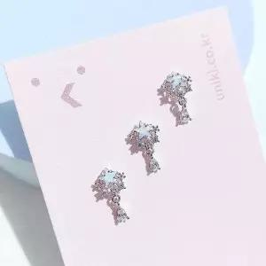 [콩심팥심](낱개판매) 스타 하이웨이 드롭 귓바퀴 피어싱