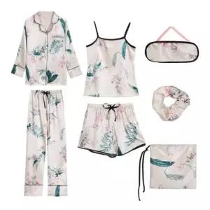 실내복 키밍 여자잠옷 실크 사계절 7종 파자마 잠옷 세트