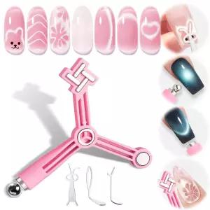 네일용 모델론 고양이 자석 젤 폴리쉬용 5개의 PCS 네일 도구 세트 마그네틱 비드 하트 블랙홀 및 버니