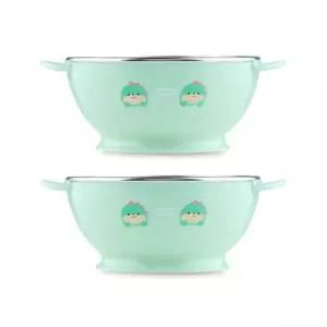 에.디.슨 유아식기 스텐 그릇 간식볼 시리얼볼 공룡 X2