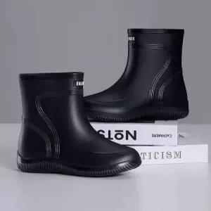 미끄럼방지 농사 블랙 방수 레인부츠 낚시 미끄럼 무릎 레드 장화 비옷폭신폭신