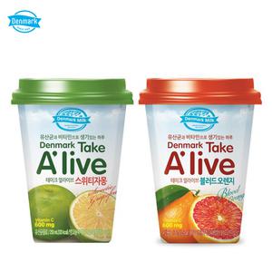 덴마크 테이크 얼라이브 250mlX12컵 자몽6+오렌지6/유산균/비타민주스