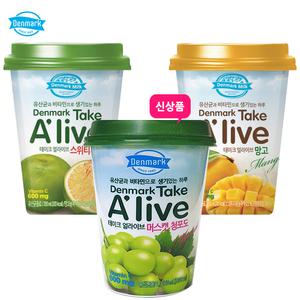 덴마크 테이크 얼라이브 250mlX24컵 자몽8+망고8+머스캣8/유산균/비타민주스/무배