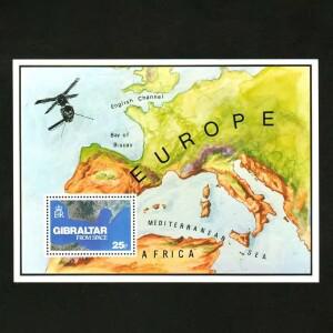 1장 새로운 지브롤터 우표 1978년 유럽 지도 기념 MNH