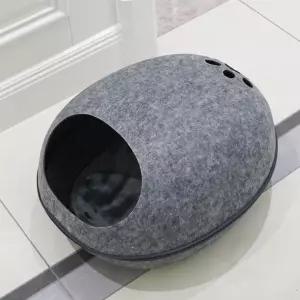 가또나인 완두콩 펠트 고양이 숨숨집 차콜