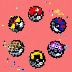 젤리비즈 컬러다리미비즈 몬스터볼시리즈  6종세트