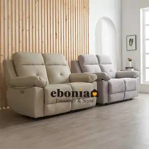 헤븐 전동 2인 리클라이너 소파의자 이지클린 에어레더 가죽 [무료배송혜택]