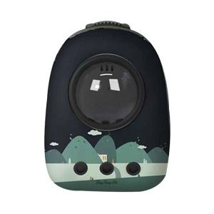 딩동펫 우주홀 백팩이동가방 일러스트 블랙, 1개