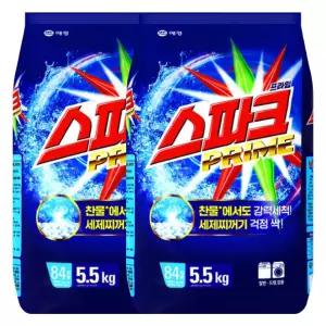 애경 스파크 세탁세제 찬물전용 리필 5.5kg X 2개