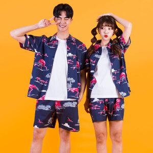 플라밍고 비치웨어 남방+반바지세트 졸업사진룩 체육대회 반티