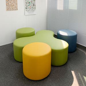 물결모양벤치 스툴 세트 대기실로비 곡선벤치 관공서쇼파 학교쇼파