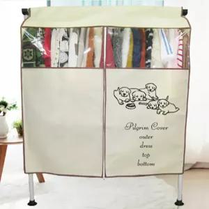 필그림 국산 부직포 빅 드레스 행거커버 옷커버(92cm) - 강아지 디자인