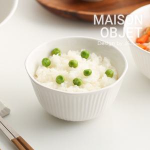 윤도자기 순백 화이트 도자기 공기 2P