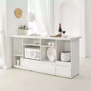 아이앤 스테른 아일랜드 식탁 3서랍 대리석 홈바 1700