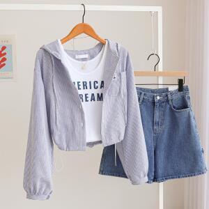 [잇수다] 브웨인 지지미 후드 스트링 시어서커 셔츠 자켓