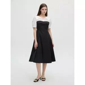 [올리브데올리브](김해점)셔츠 레이어드 반팔 원피스 OW5MO459