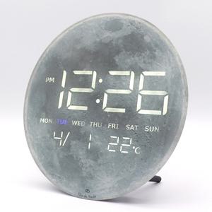 문라이즈 거실 아이방 인테리어 집들이 선물 달 감성 디자인 LED 디지털 무소음 탁상시계
