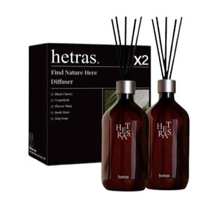 [헤트라스] 대용량 프리미엄 디퓨저 선물세트(500ml x 2개입) 집들이선물 신혼부부
