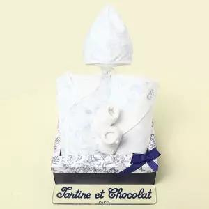 [롯데백화점]타티네쇼콜라 트왈드배냇저고리+속싸개+단말+모자(임신출산선물4종세트)TNORAG182B