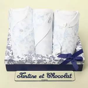 [롯데백화점]타티네쇼콜라 트왈드배냇저고리+속싸개+상하복+(임신출산선물3종세트)TNORAG182B