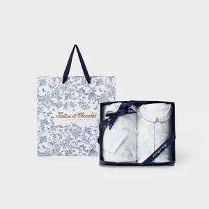 [롯데백화점]타티네쇼콜라 트왈드배냇저고리+우주복(임신출산선물세트)TNORAG182B-114