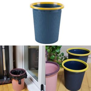 원형오픈형 비닐고정쓰레기통 화장실오픈휴지통 봉투거는통 대형 네이비