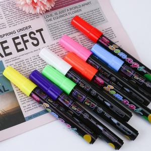 8색 컬러 마커펜 마카펜 윈도우마카 유리 아크릴 블랙보드 카페 메뉴판 매장 데코펜