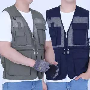봄 여름 작업조끼 작업복 작업용 망사 베스트 툴조끼 단체복 상의 공구 노가다 배달 주머니 수납 등산 아웃도어
