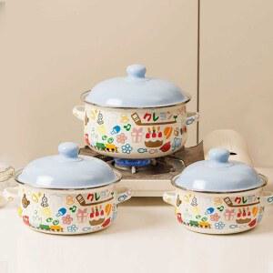 법랑냄비 양수 인덕션 접시 가벼운 그릇 범랑 스몰사이즈 인덕션용 찌게 1인 편수