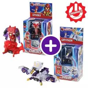 터닝메카드 갓 그리폰 갓 스핑크스 슈팅링 메카니멀 변신로봇 장난감 그리핑크스 2종 세트