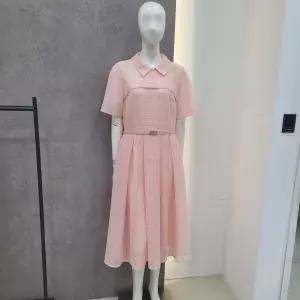 [꼼빠니아]벨티드 카라넥 망사원피스-CAFU5-WOP510  핑크 KG