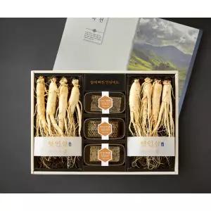 [청솔]꿀에 빠진 인삼세트 (세척난발400g/벌집꿀360g)