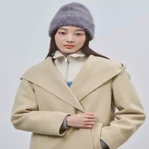 [빈폴레이디스]핸드메이드 후드 롱 코트 베이지 (BF4X30C05A)