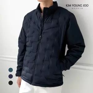 김영주스포츠 남성 무봉제 경량패딩 골프 데일리 점퍼 겨울 웰론 패딩자켓 KRMJ6017
