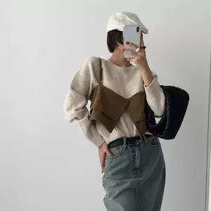 [하프클럽/]여성 양면 레이어드 버튼 끈 나시 가을 뷔스티에