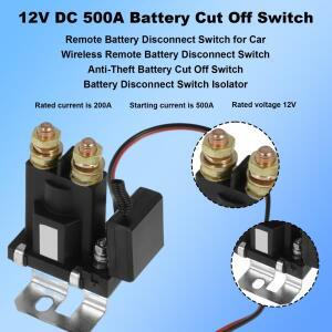 배터리 스위치 릴레이 듀얼 리모컨 차단 도난 방지 제어 킬 차량용 보트 RV 밴용 12V