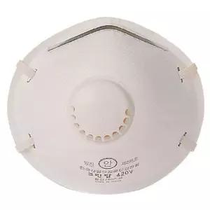 크린탑-안면 부과식 방진 마스크 420VW 1급(분진 미스트 흄) (통(10개))/밸브형/숨쉬기편한/실험실/청소