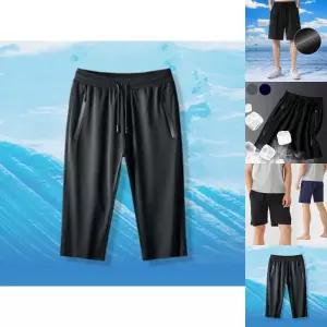 남자 여자 쿨 메쉬 지퍼 7부 트레이닝 바지/밴딩/기능성/스판/바캉스룩/스타/건조/자전거/여성/잠옷/홈웨어