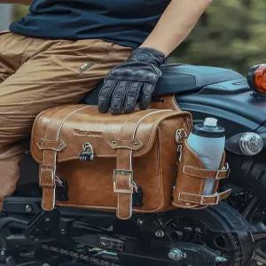 오토바이 사이드백 스쿠터 새들백 레트로 빈티지 수납 헬멧 라이딩 박스 리어백 방수 안장