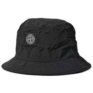 [스톤아일랜드] 로고 패치 나일론 버킷햇 블랙 801599376 V0029 76199484