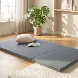 국산 5T 고밀도 우레탄폼 단단한 접이식 3단 매트 코지슬립 토퍼