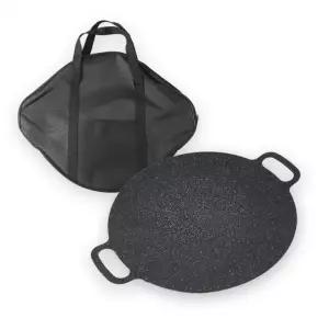 (30cm)(가방포함) 코팅 그리들/불판/그리들팬/그릴팬/주물팬/솥뚜껑/고기판/전골팬/구이팬/부대/찌개/구이