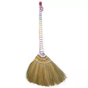 옳은유통 롱 고급 갈대비 미얀마/ 학교 교실 사무실 업소용 실외 빗자루 청소도구 청소용품